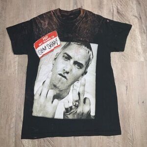 (Bin 8) “Slim Shady” Eminem bleached design shirt, Size M